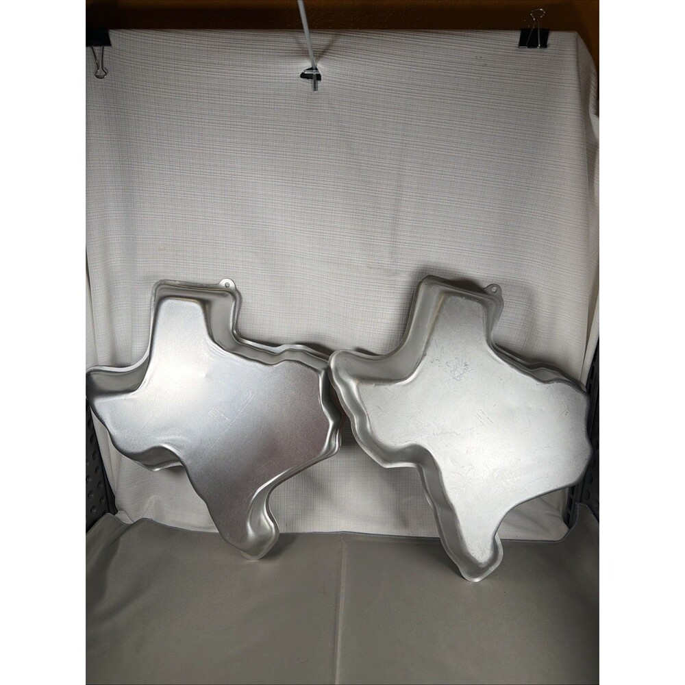 Vtg 1987 Wilton Texas Lone-Star State Aluminum Cake Pan Set of 2 Mold 2105-7925